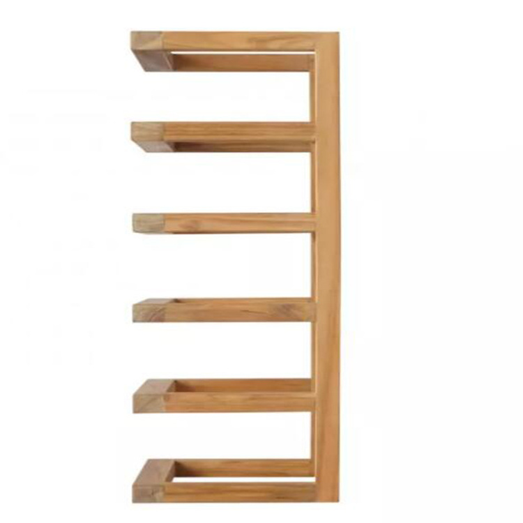 Custom Natural Bamboo Wall Mounting Storage Rack Towel Drying Shelf Blanket Storage Ladder Organizer For Wholesale