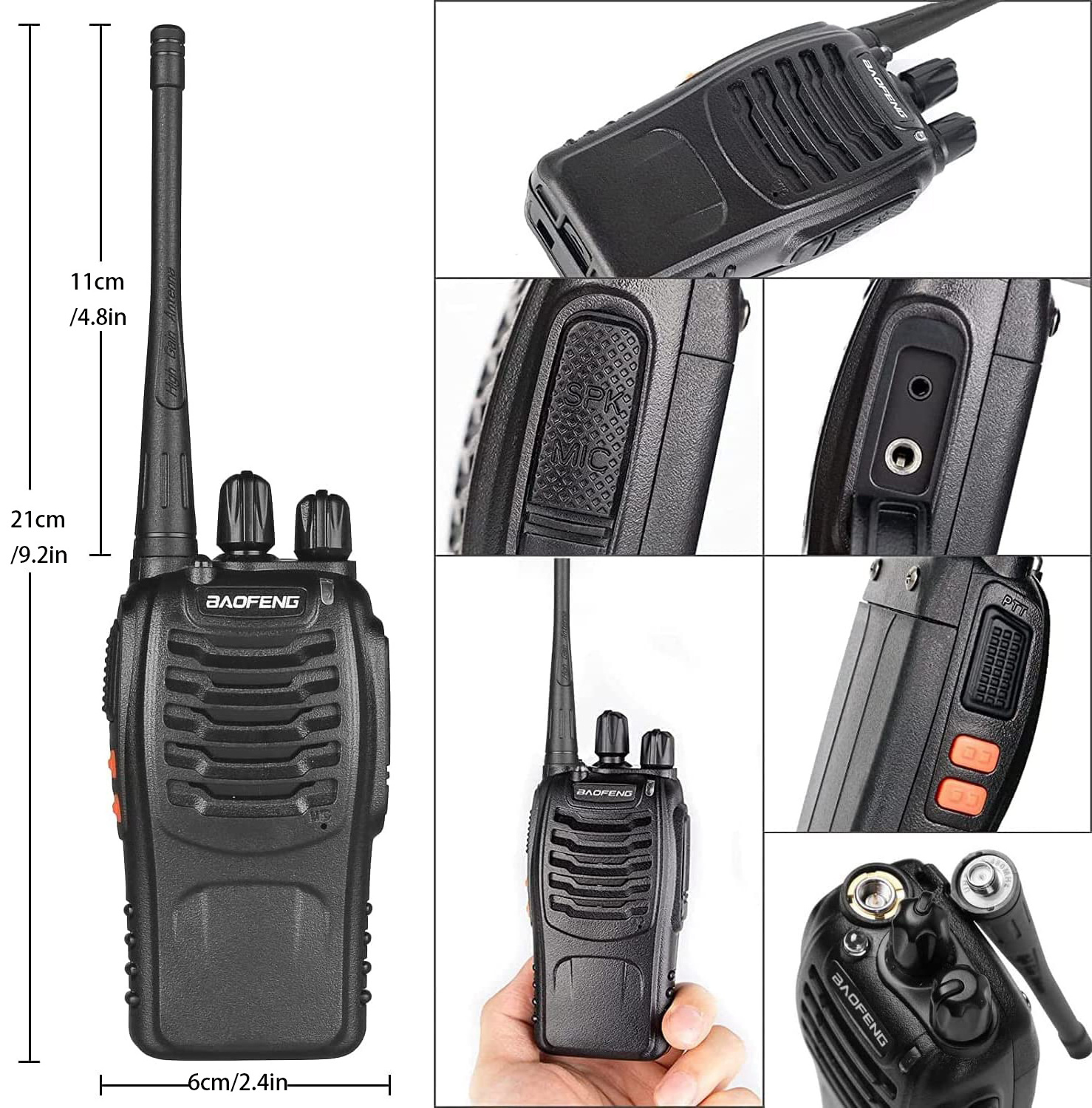 Factory BAOFENG BF-888S waki taki 2 way radio bf 888s ham radio telsiz UHF handheld professional woki toki