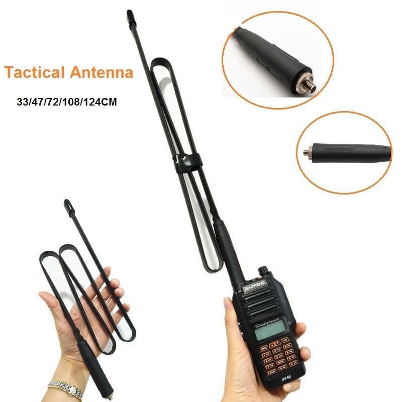 CS Tactical Antenna Foldable Antenna for Waterproof Baofeng UV-9R Plus Antenna VHF UHF 144/430mhz UV-9R Sma-female Dual Band