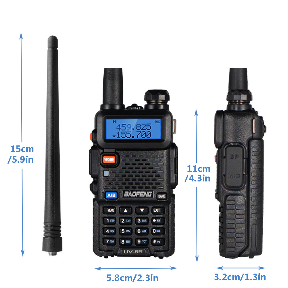 2pcs package Baofeng UHF VHF 5/8w UV-5R dual band ham two way radio uv5r Talkie Walkie 8watt UV 5R handheld walkie talkie