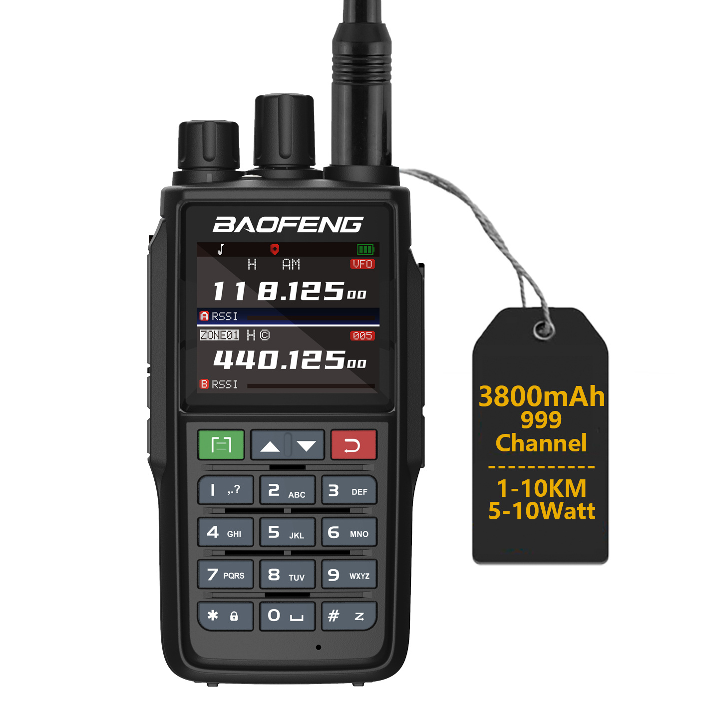 Baofeng Tri Band 10W Two way radio NOAA UV-22L Analog 3800mAh Long Range WalkieTalkie UV-22 Woki Toki