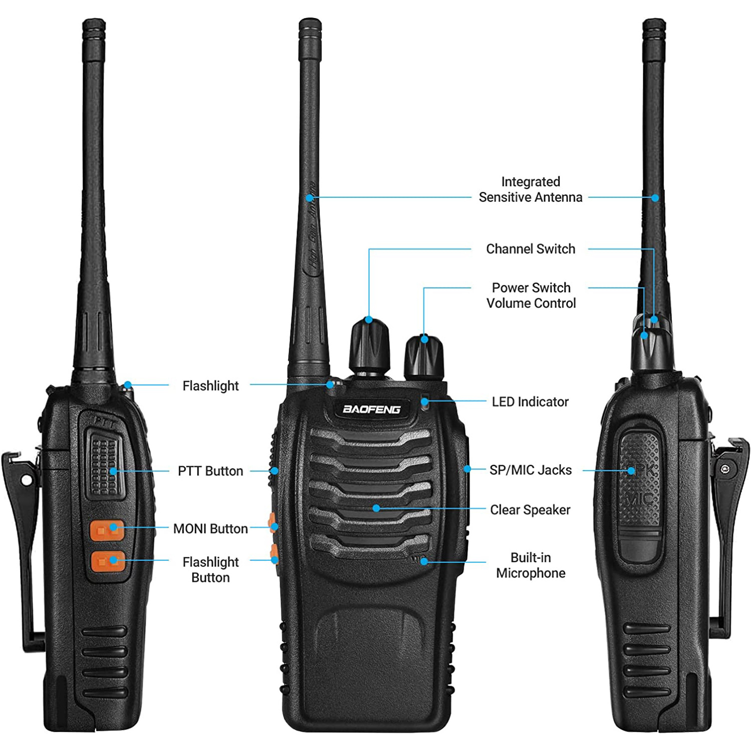 Factory BAOFENG BF-888S waki taki 2 way radio bf 888s ham radio telsiz UHF handheld professional woki toki