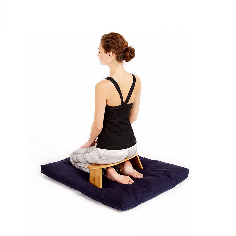 Portable Natural Bamboo Folding Bench Meditation Seiza Kneeling Yoga Stool Foldable