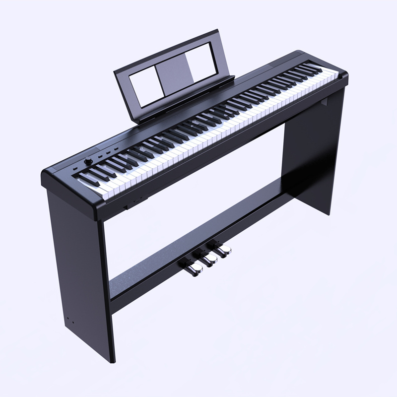 The Hot Sale Digital Mini Piano 210 88 Weighted Keys Keyboard Stylish Black Music plastic Shell Style Electronic Instrument