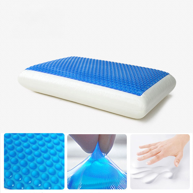 Reversible Cooling Gel-infused Visco-elastic Memory Foam Pillow with Removable Washable Cover