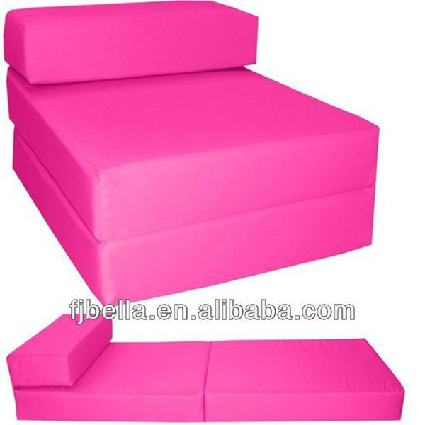 Pink Block Foam Folding Out Relaxing Furniture Chair Bed Guest Futon In Outdoor