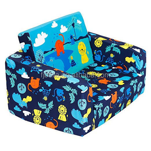 soft comfortable 2 in 1 Flip Open Foam Sofa Children's Sofa Bed Baby's Upholstered Couch Flip out kids folding mini sofa