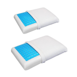 Reversible Cooling Gel-infused Visco-elastic Memory Foam Pillow with Removable Washable Cover