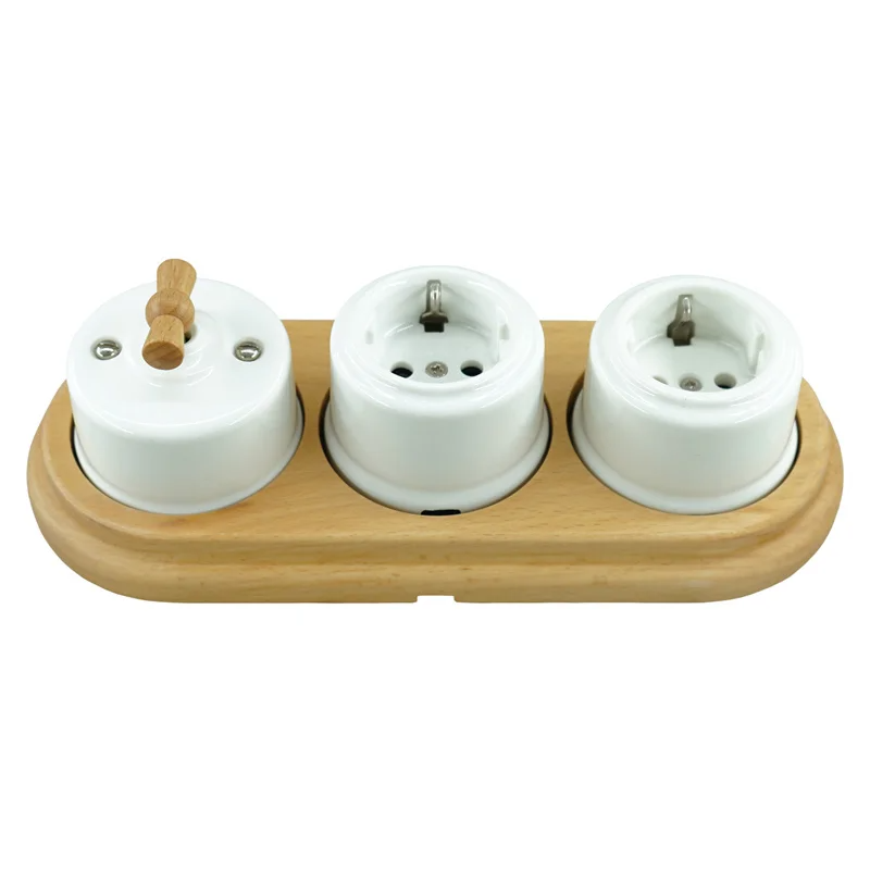 Borgerman 3 way retro brass panel us standard toggle light ceramic switch with home decor switch