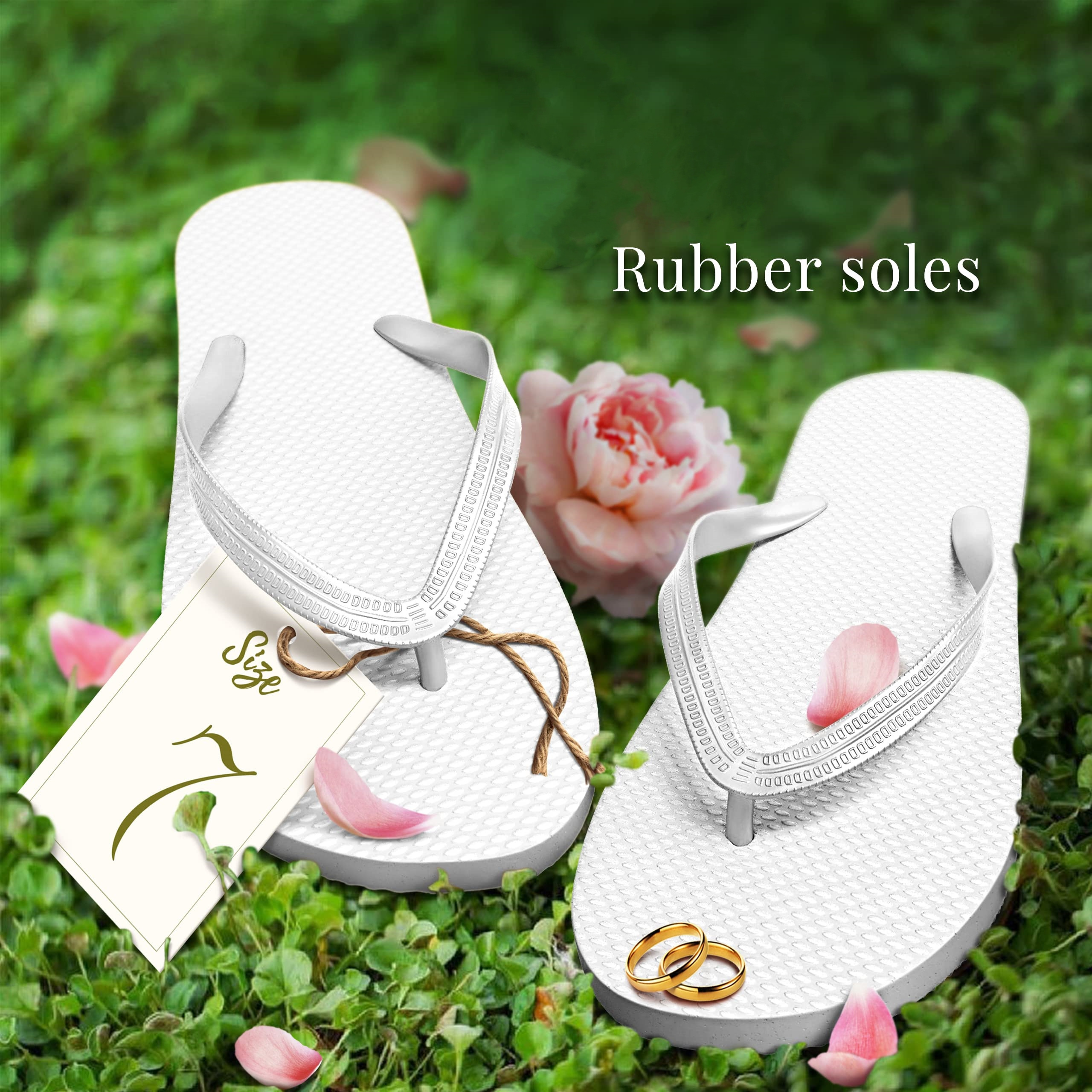 Factory Promotion Price Ladies White Flip Flops Slippers Weddings Flip Flops Beach Flip Flops Summer Slipper Rubber Flipflops