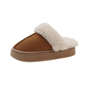 Factory wholesale fashion fur  designer slippers fluffy  luxury fur slippers Mongolian high quality slippers for women