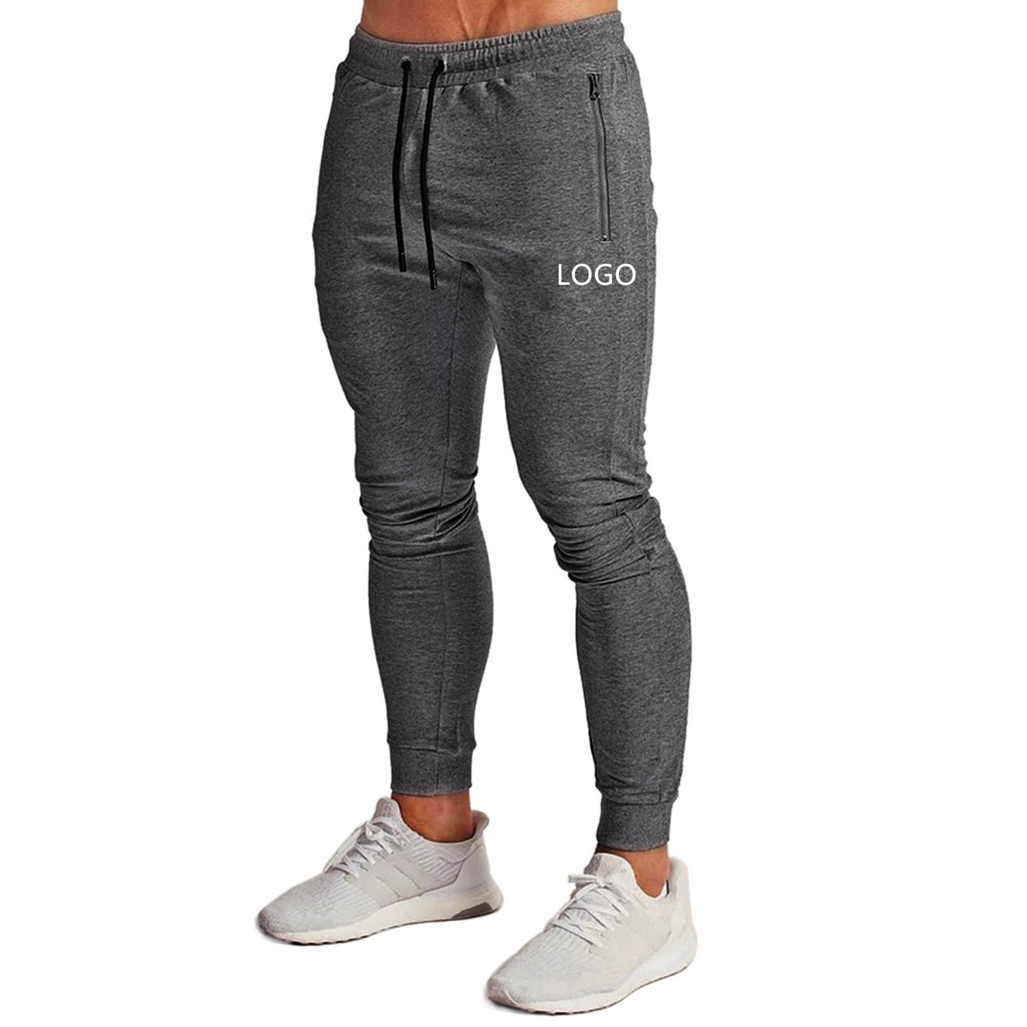 Wholesale Custom Blank Track Pants Slim Fit Zipper Mens Jogger Pants