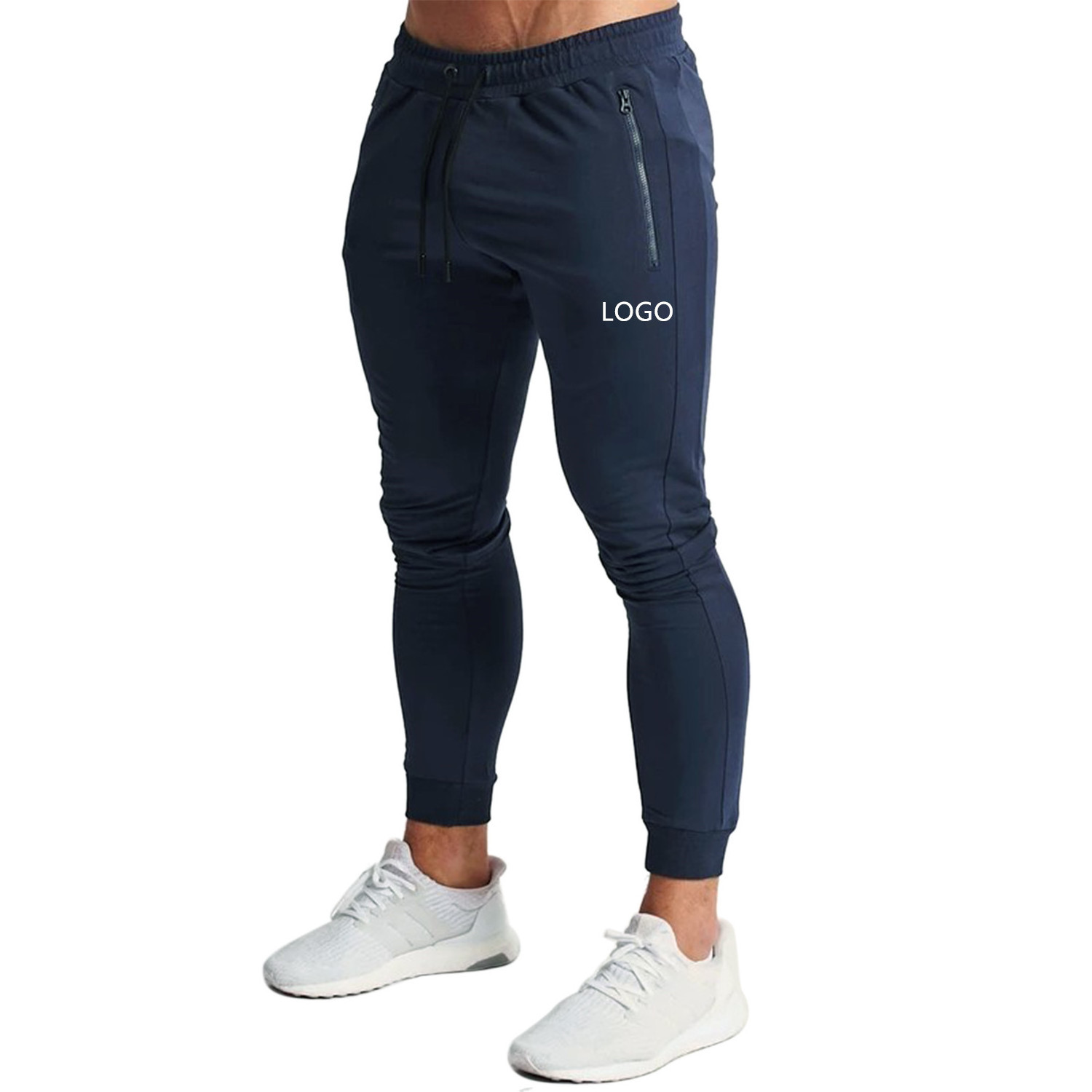 Wholesale Custom Blank Track Pants Slim Fit Zipper Mens Jogger Pants