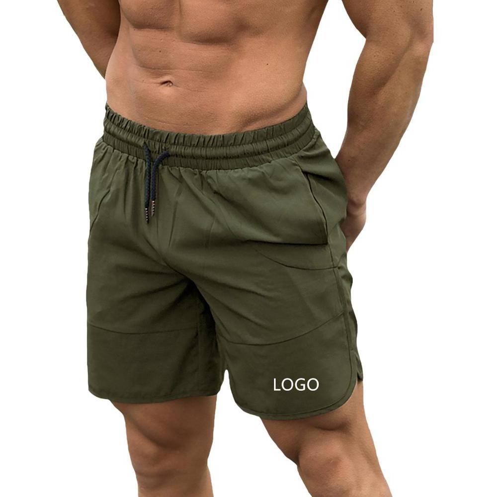 Wholesale Custom  7'' Inch Nylon Gym Fitness Shorts Blank Workout Bodybuilding Mens Shorts