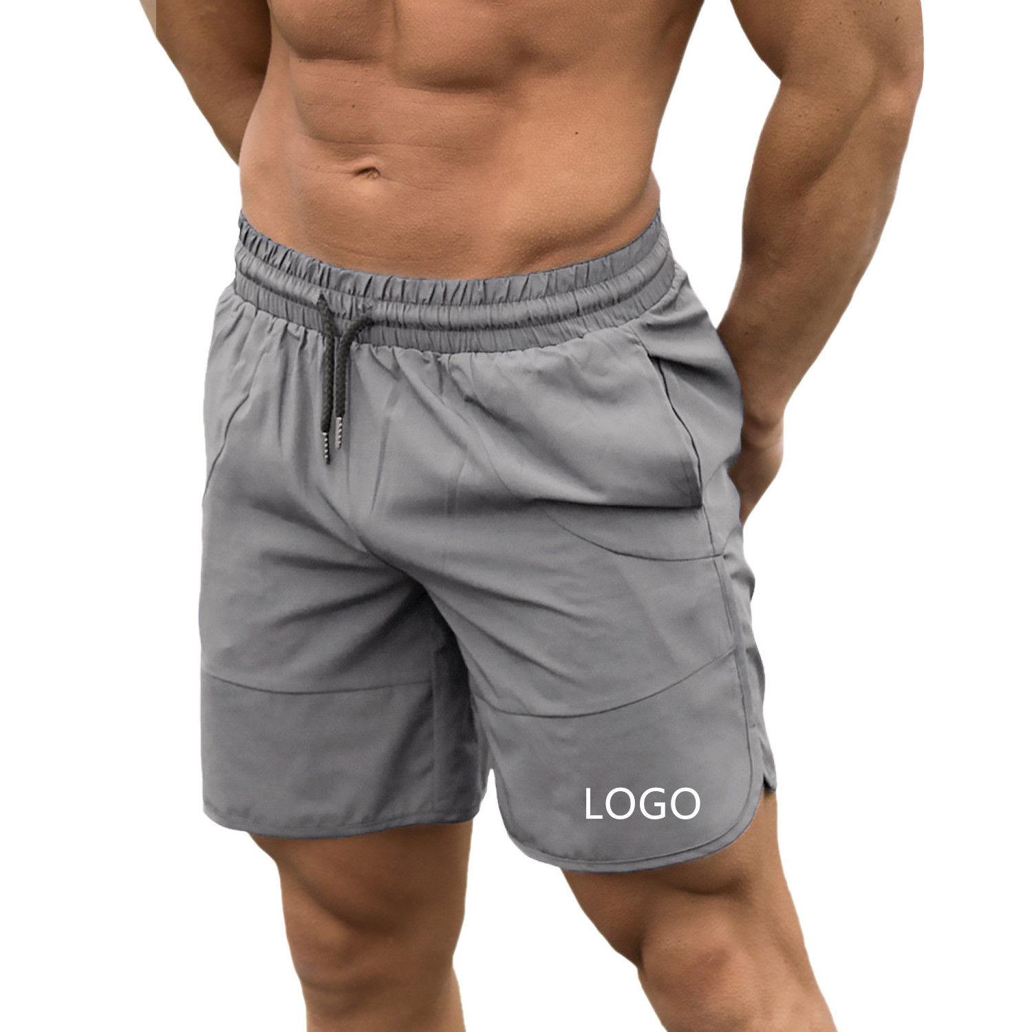 Wholesale Custom  7'' Inch Nylon Gym Fitness Shorts Blank Workout Bodybuilding Mens Shorts