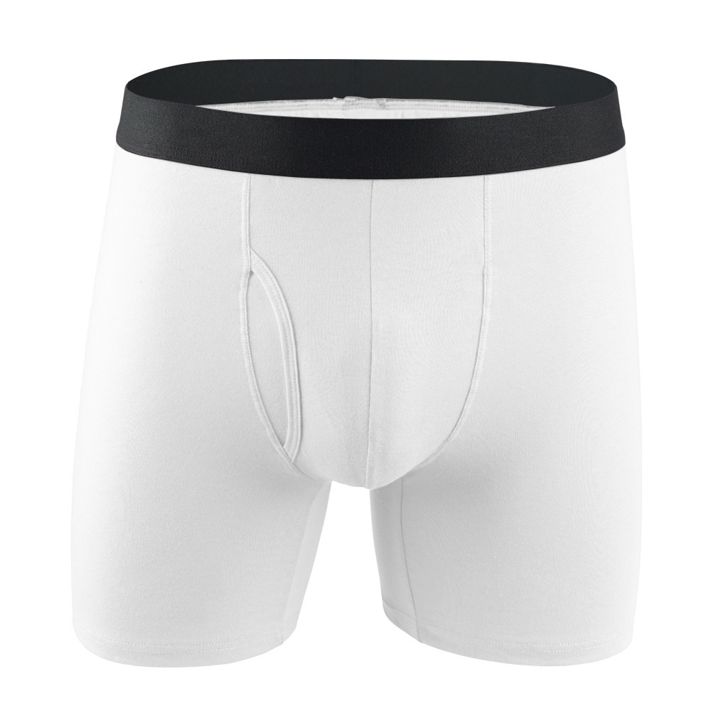 Wholesale 100% Cotton High Quality Mid-High Men's Solid Color Briefs Wet Volley Boxers