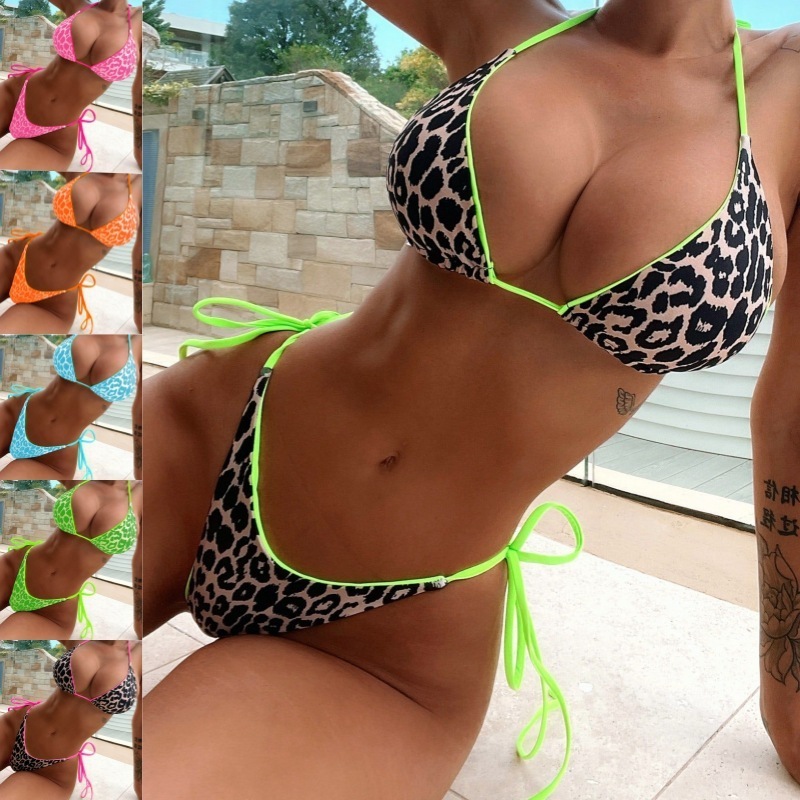 Hot Sexy Bikini Young Girls Swimwear Mature Split Bikini Beachwear Bra and Thong Women Sexy Fancy Bra Panty Set Push-up Bra 1PS