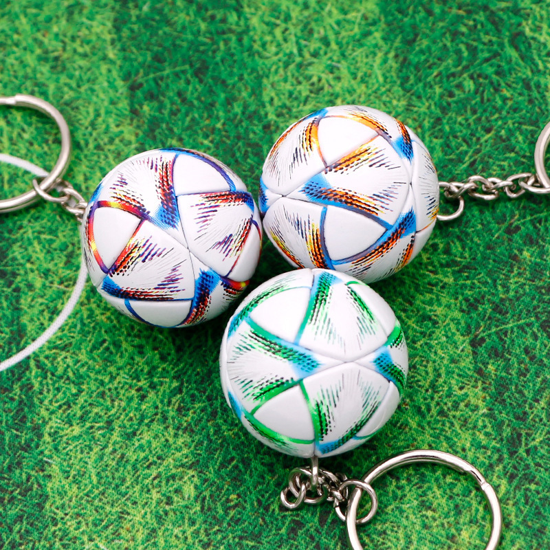 Football keychain pendant souvenir fan small gift bag ball pendant key chain school event gift