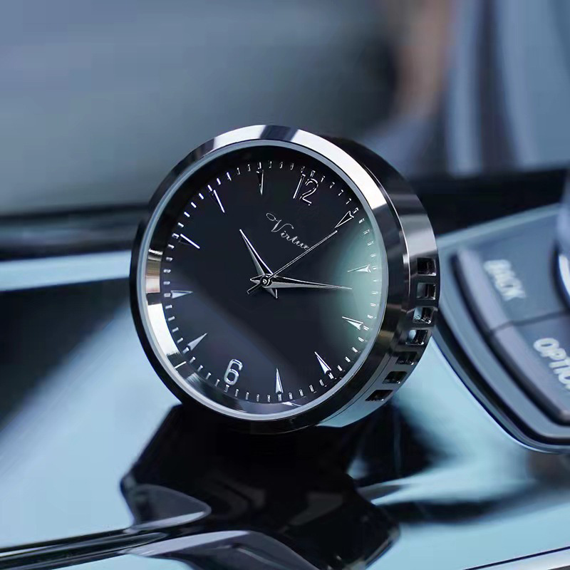 Car Decoration Accessories Car Clock Universal Mini Quartz Dashboard Time Air Vent Light Fragrance Insert Clock Watch Luminous