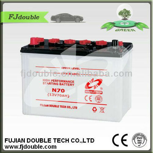 85D26L 12V 70AH JIS standard Dry charge Car battery