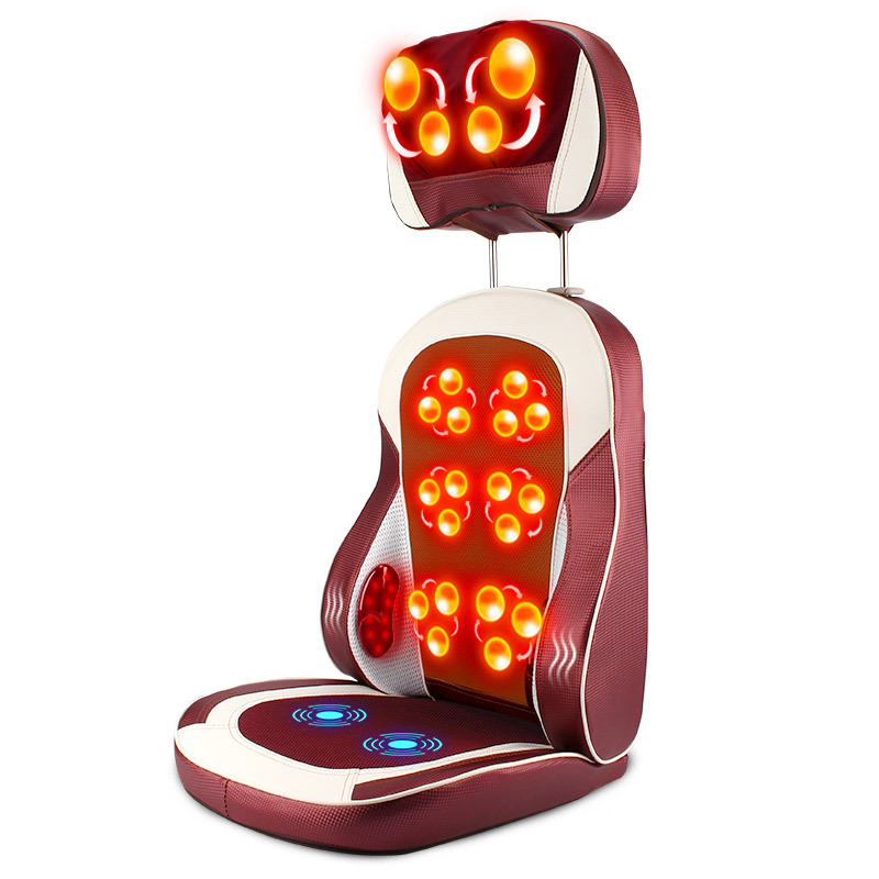 Back massager car seat masaj aletleri home use back relax shiatsu vibration massage cushion with heating