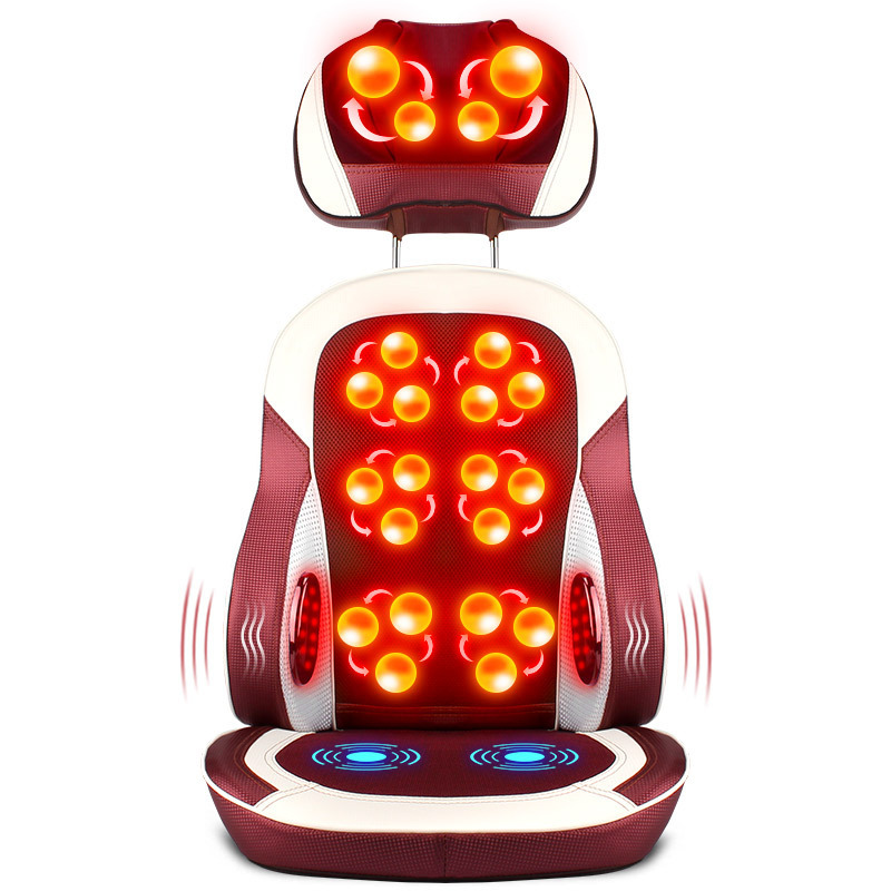 Back massager car seat masaj aletleri home use back relax shiatsu vibration massage cushion with heating