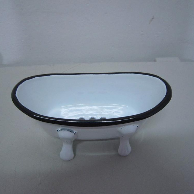 Bathtub  shape Enamel Soap Box Soap holder Soap Dish