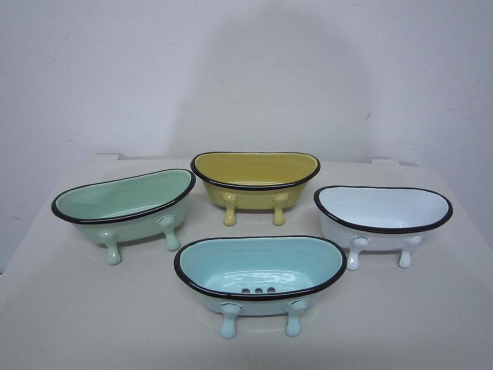 Bathtub  shape Enamel Soap Box Soap holder Soap Dish