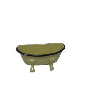 Wholesale High Quality Bathtub shape Enamel Soap Metal Soap holder Enamel Soap Dish