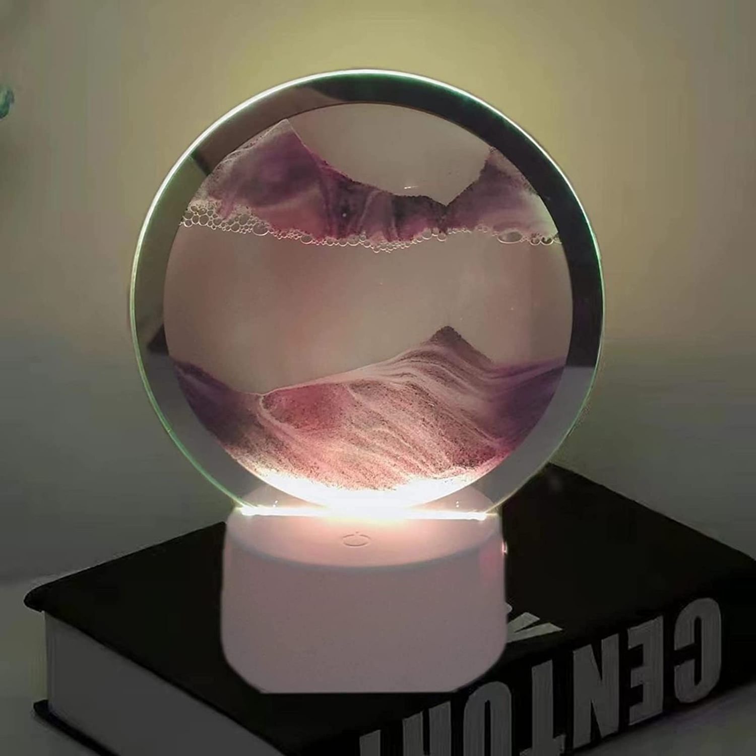 Flowing Sand Art Light Hourglass Led Light  7 color changing 3D Dynamic Moving Sand Picture Lamp Quicksand Painting Table Lamp