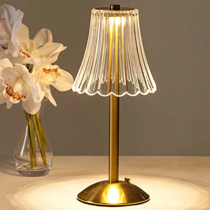 Romantic 3 Colors Changing  Dimmable LED Crystal Rose Table Lamp With Touch Control