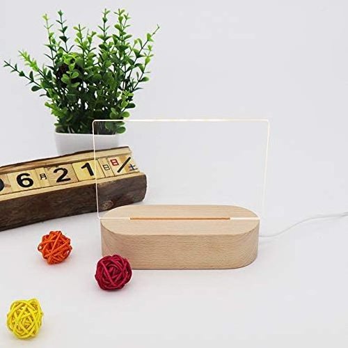 New Creative  DIY Rewritable Message Board Lamp wooden Message Signs LED Note Board LED Lights for Kids Teen