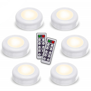 New Cabinet Lights LED Puck Light Round 6 pcs Dimmable Under Count LED Night Light With Remote Control