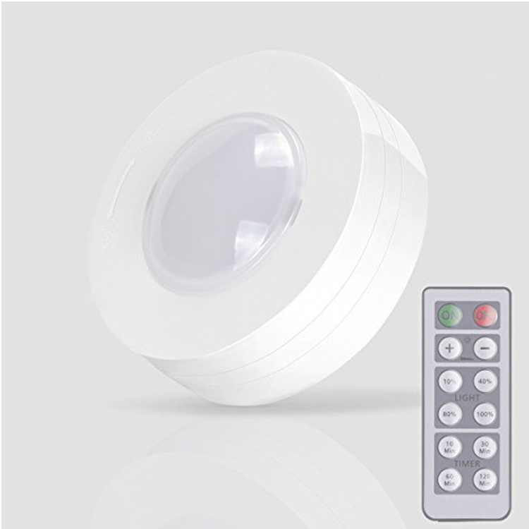 Dimmable Wireless LED Puck Lights Touch Sensor led Under Cabinet Light For Close Wardrobe Stair Hallway Night