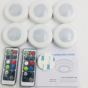 2019 new color-changing rgb wireless led puck lights for kitchen under cabinet lighting bar