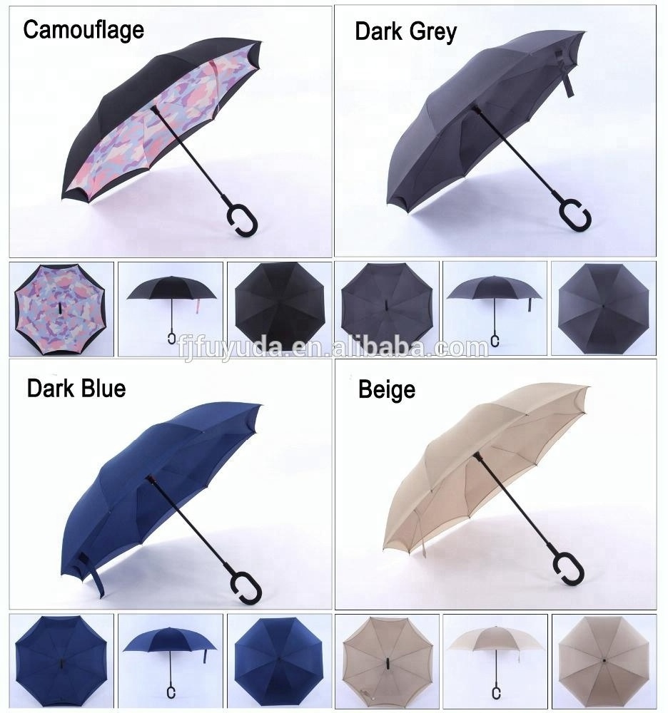 waterproof newest chinese windproof double layer inverse umbrella