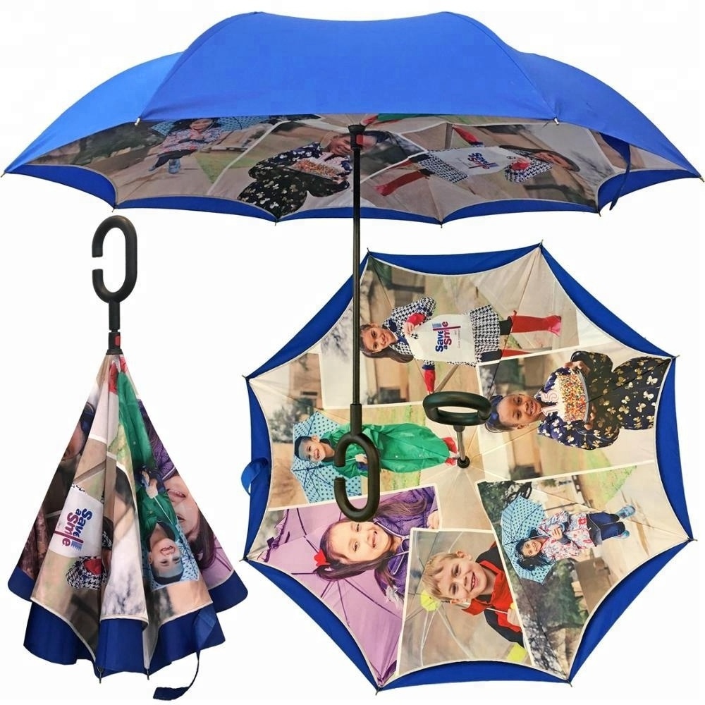 waterproof newest chinese windproof double layer inverse umbrella