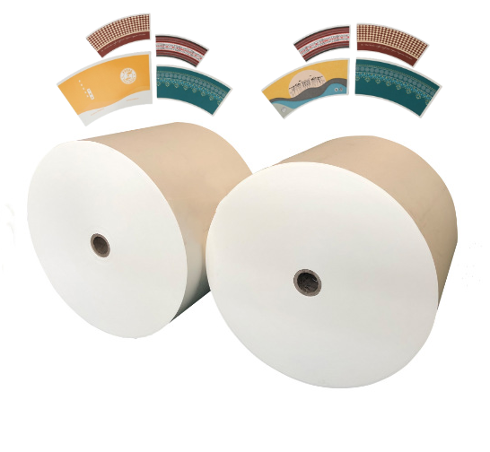 pe coated ripple paper cup fan kraft coffee cup paper rolls raw materials for paper cups