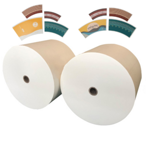 pe coated ripple paper cup fan kraft coffee cup paper rolls raw materials for paper cups