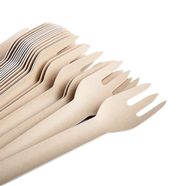 compostable biodegradable disposable paper ice cream spoon straw fork knife individually eco friendly