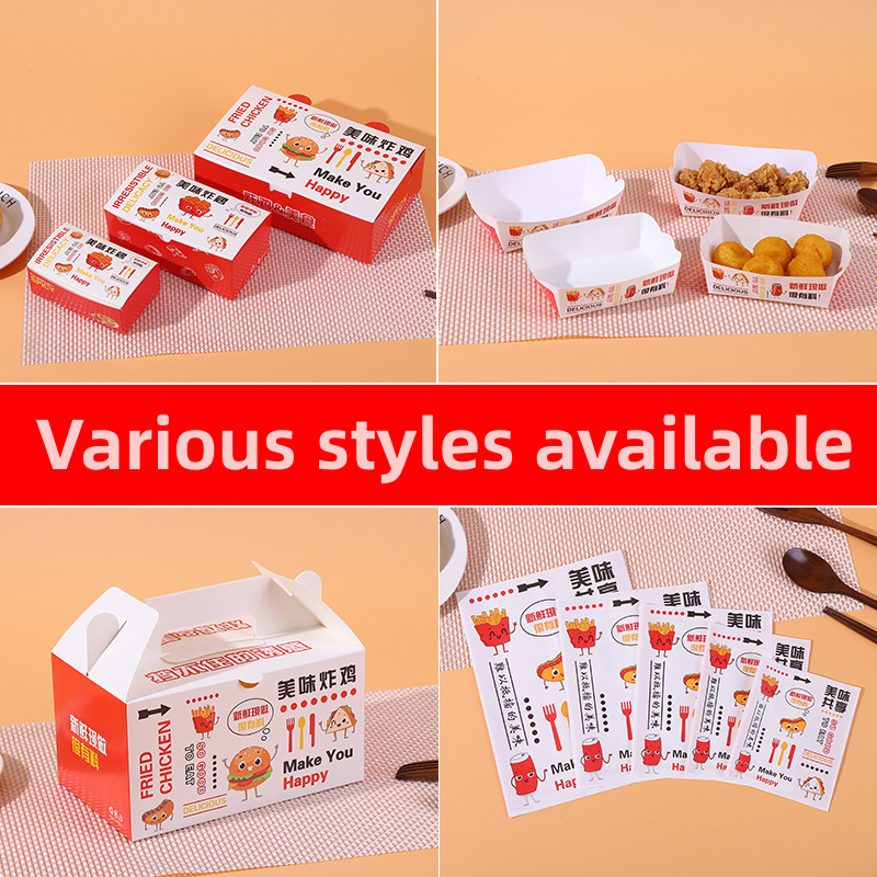 Disposable Printing Logo Kraft Take out Paper Lunch Burger Box For Packaging Hot Fast Food Grade Box Takeaway Take Away