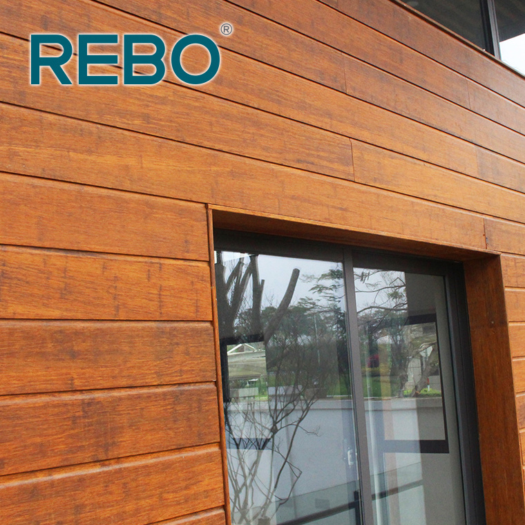 Outdoor waterproof bamboo engineered material wall covering