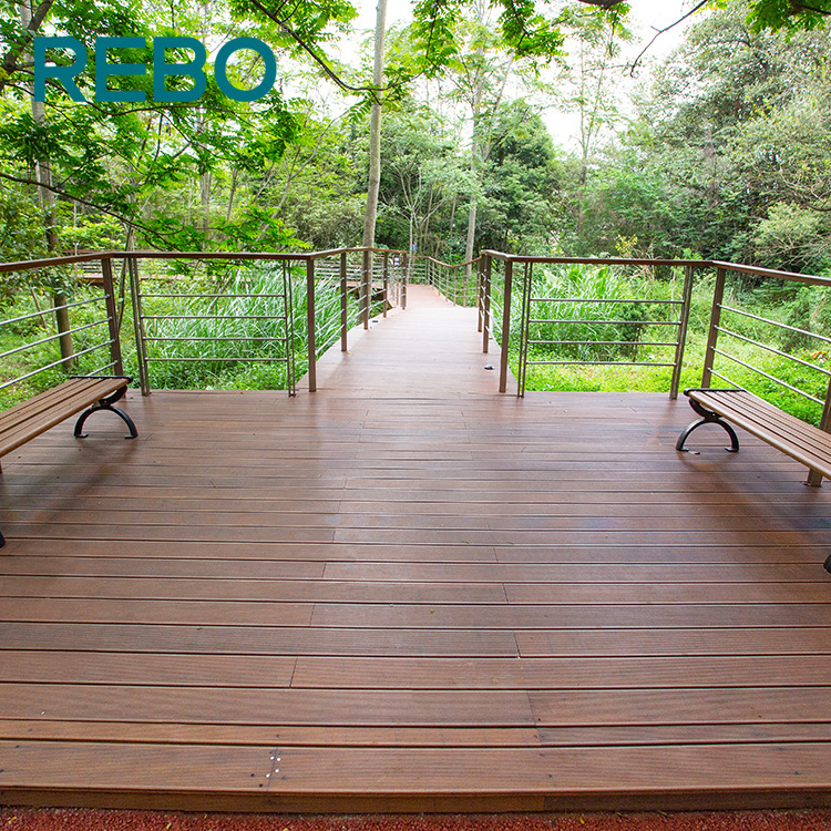 Carbonized bamboo deck plank flooring bamboo decking