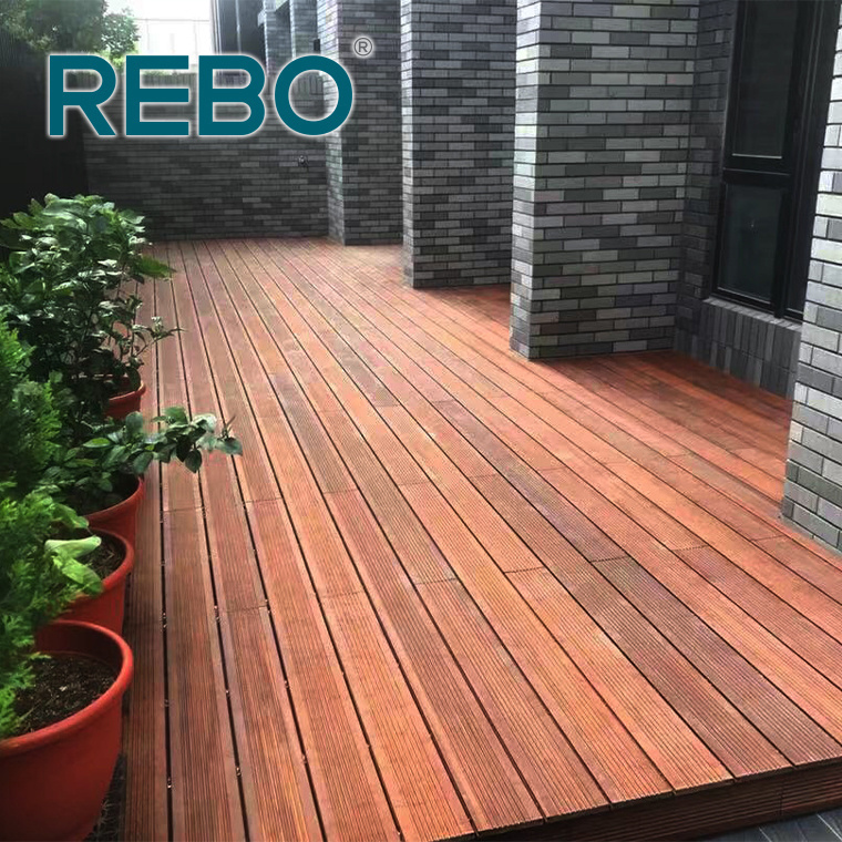 Carbonized Strand Woven Bamboo Timber Flooring Outdoor Moso Bamboo Flooring