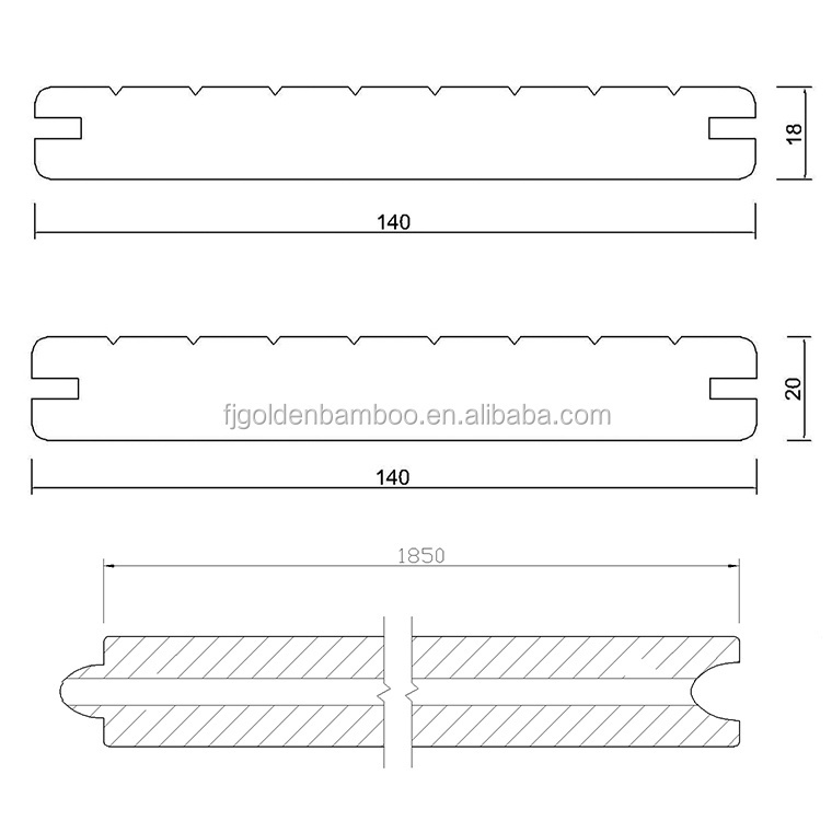 Outdoor bamboo wooden decking floor tiles