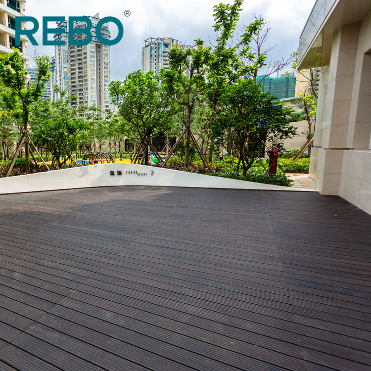 Outdoor bamboo wooden decking floor tiles