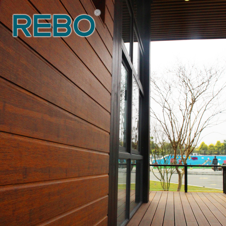 Outdoor waterproof bamboo engineered material wall covering