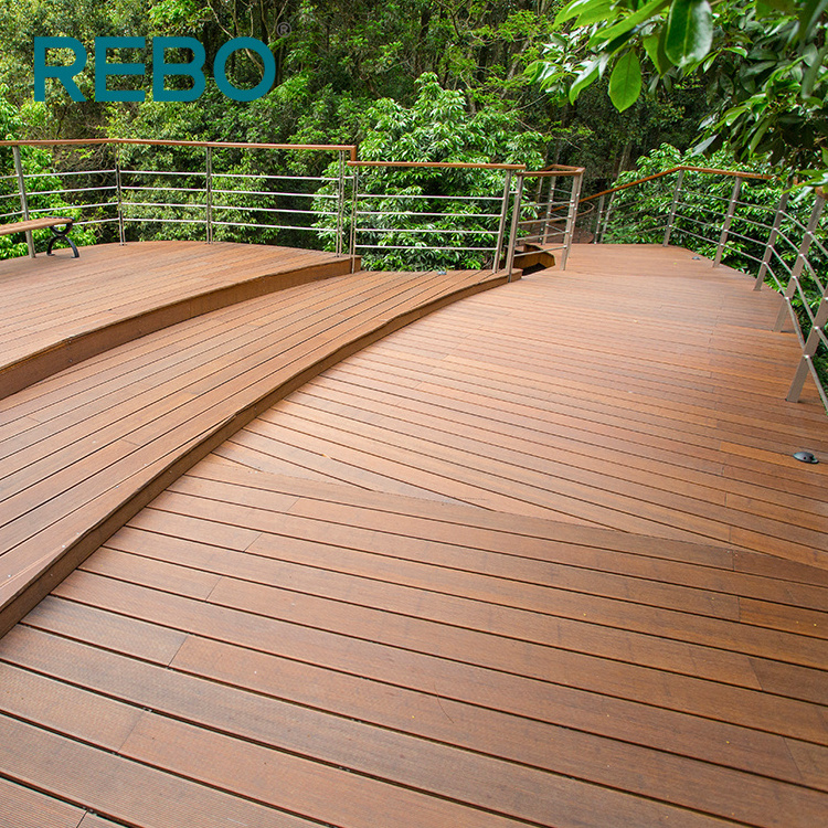 Carbonized bamboo deck plank flooring bamboo decking