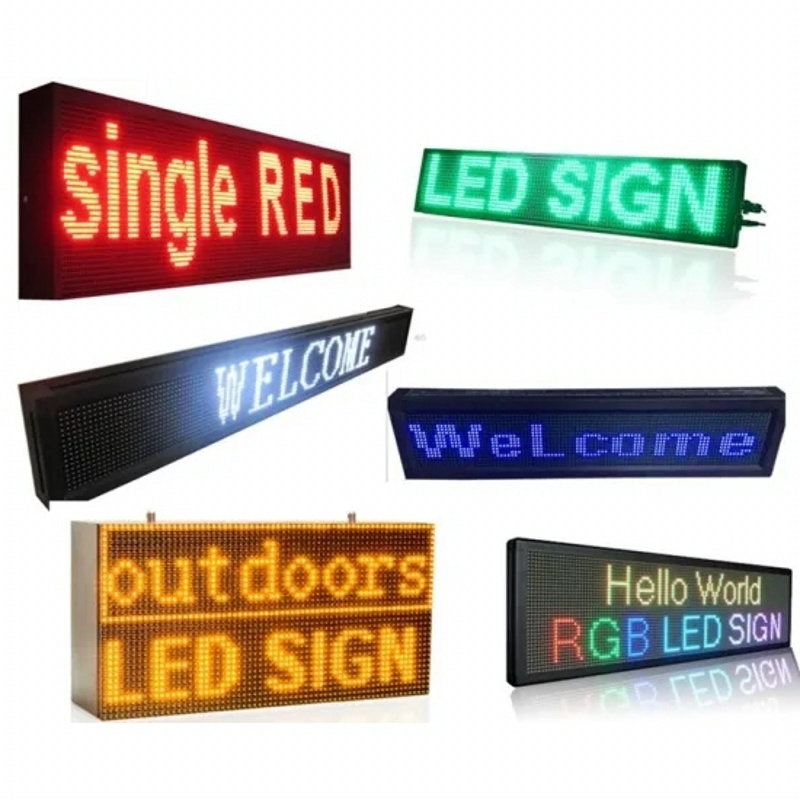 indoor full color running message text led display led billboard with suckers