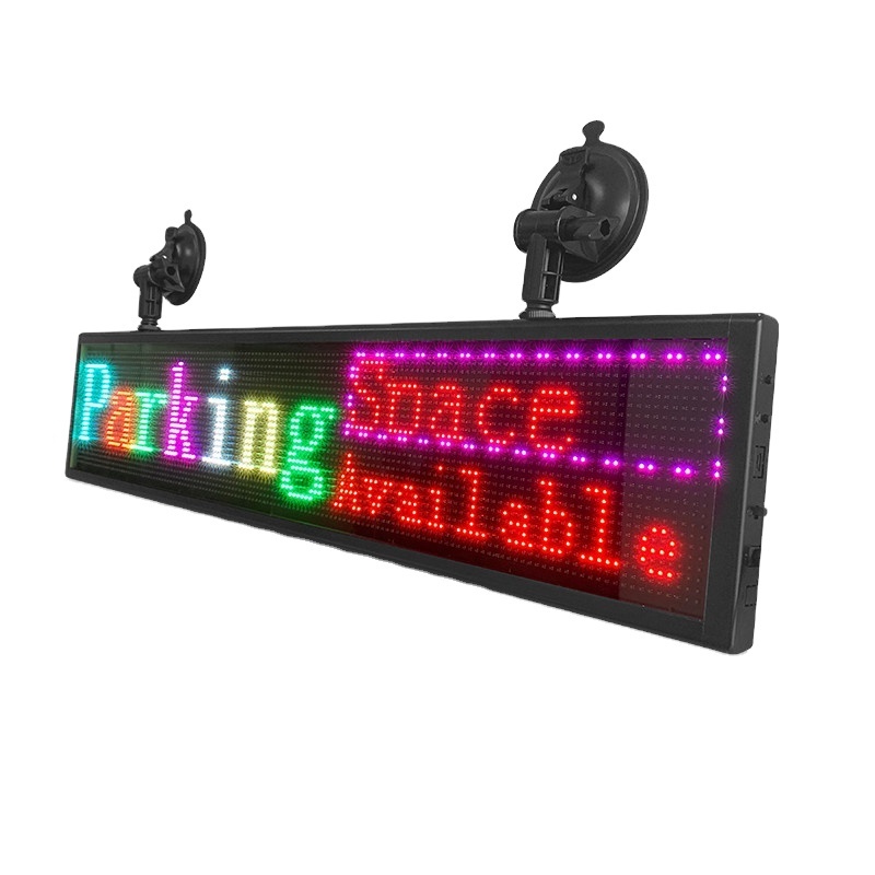 indoor full color running message text led display led billboard with suckers